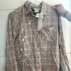 Sunshine plaid flannel blouse - Current Elliott